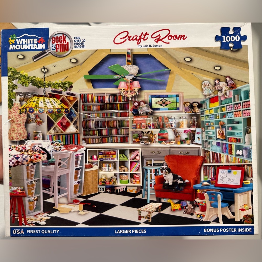 White Mountain Craft Room Puzzle with Vibrant Colors